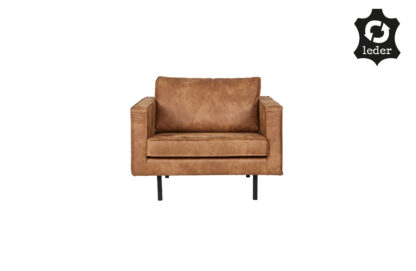 Rodeo fauteuil Zwart Army Cognac Eekhoorn Bergsma Meubelen