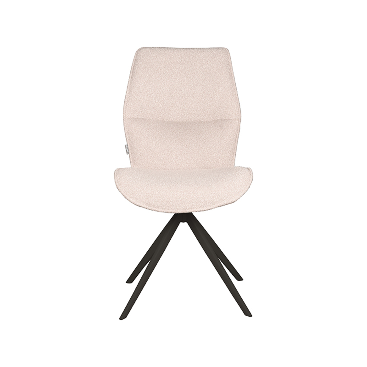 Eetkamerstoel_Comfy_48x64x91_Cm_Naturel_Touch_Zwart_Metaal_Voorkant_1