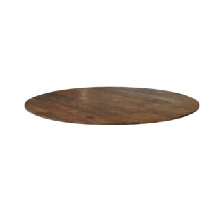 LABEL51 Eetkamertafel Tafelblad Rond - Nature Smooth - Mangohout - 130 cm - Rond Sloppy