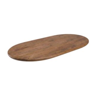 LABEL51 Eetkamertafel Tafelblad Halve Cirkel - Nature Smooth - Mangohout - 200 cm - Halve Cirkel