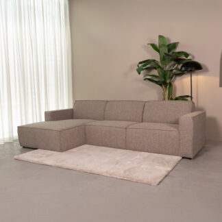 LABEL51 Hoekbank Kay - Mushroom - Boucle - Links Voorstaand