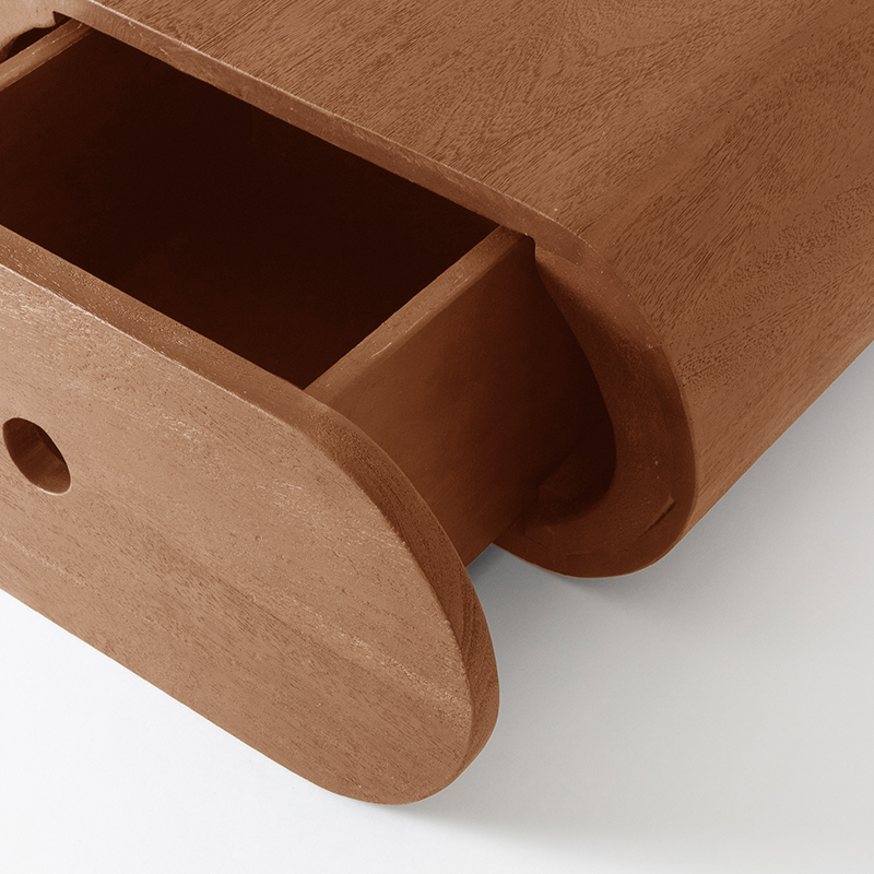 LABEL51 Bijzettafel Rise - Nature Smooth - Mangohout - 45 cm - Afbeelding 5