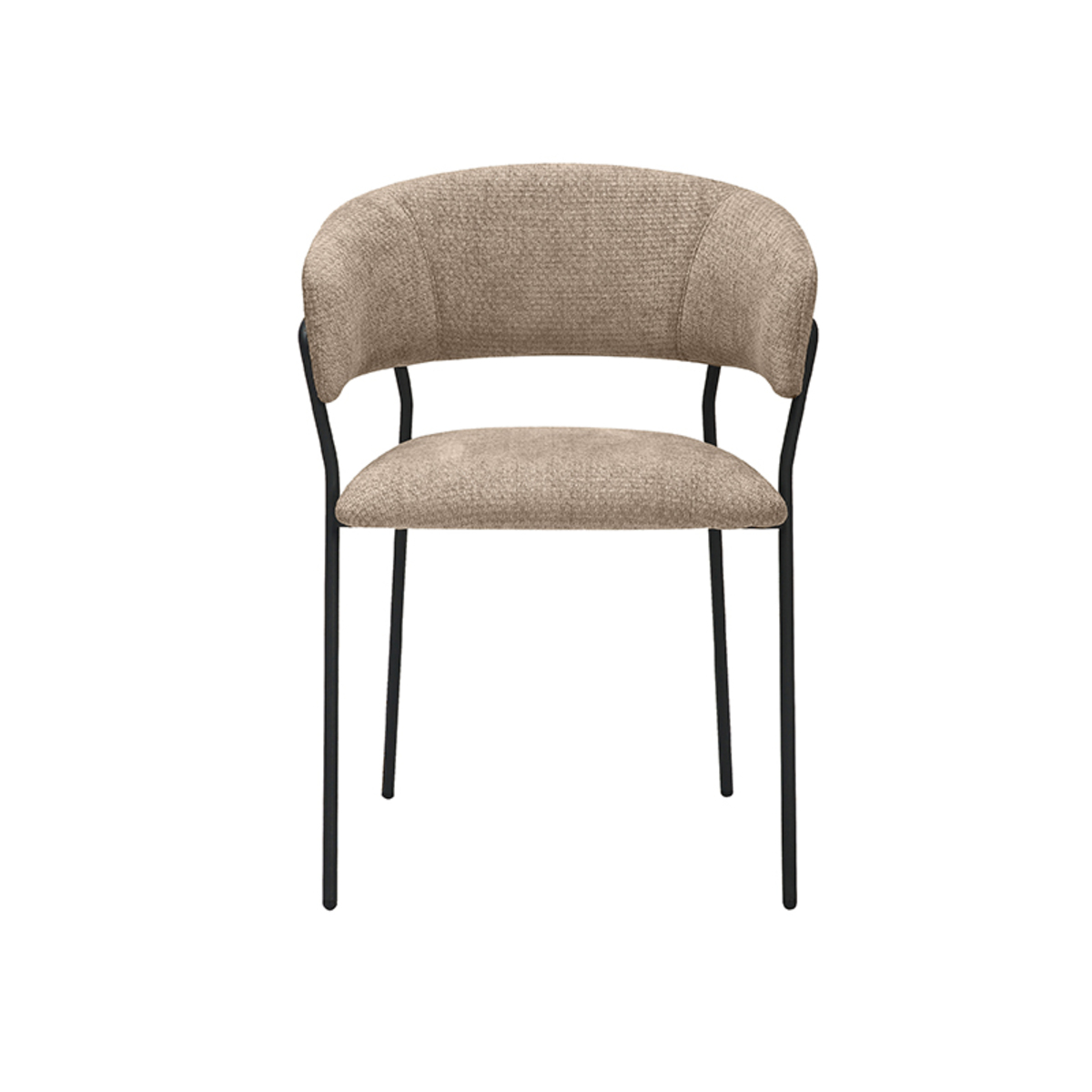 LABEL51 Eetkamerstoel Luuk - Clay - Elite - Zwart Metalen Frame - Afbeelding 3