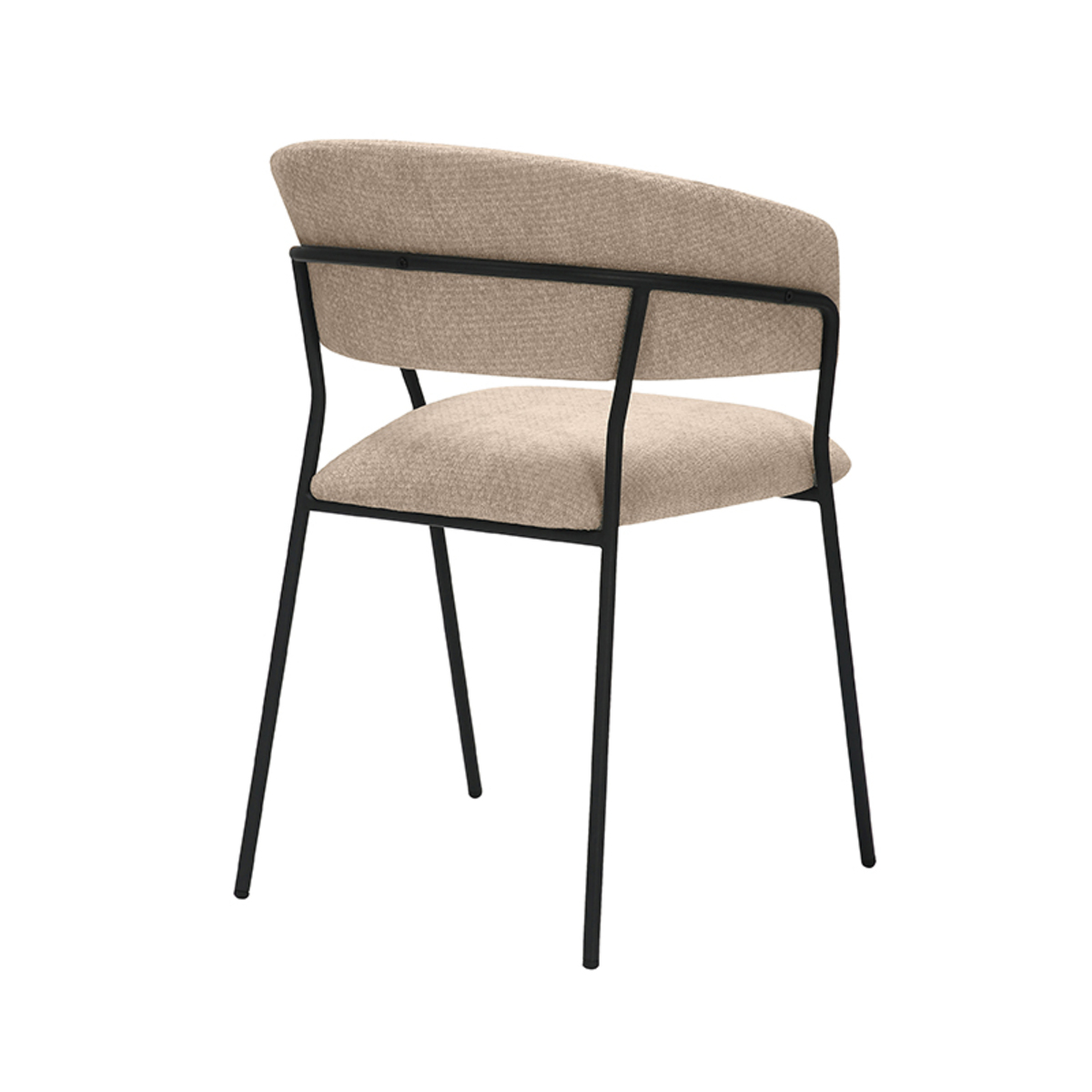 LABEL51 Eetkamerstoel Luuk - Clay - Elite - Zwart Metalen Frame - Afbeelding 5