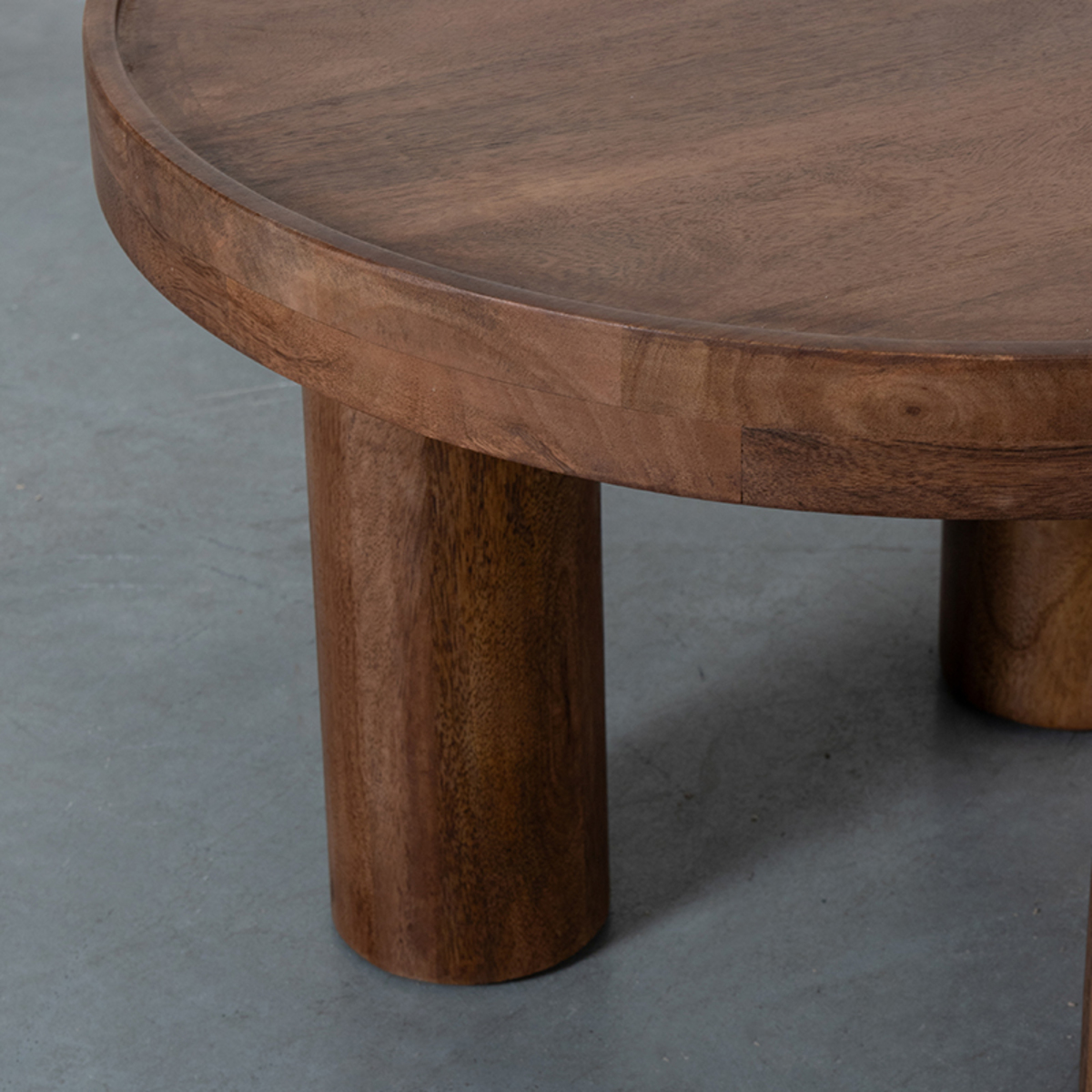 LABEL51 Salontafel Elly - Nature Smooth - Mangohout - 60 cm - Rond - Afbeelding 4